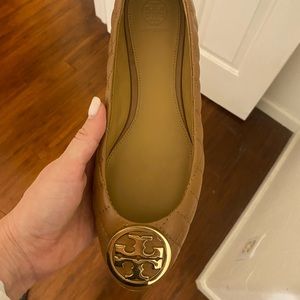 Tan Tory Burch Espadrilles.